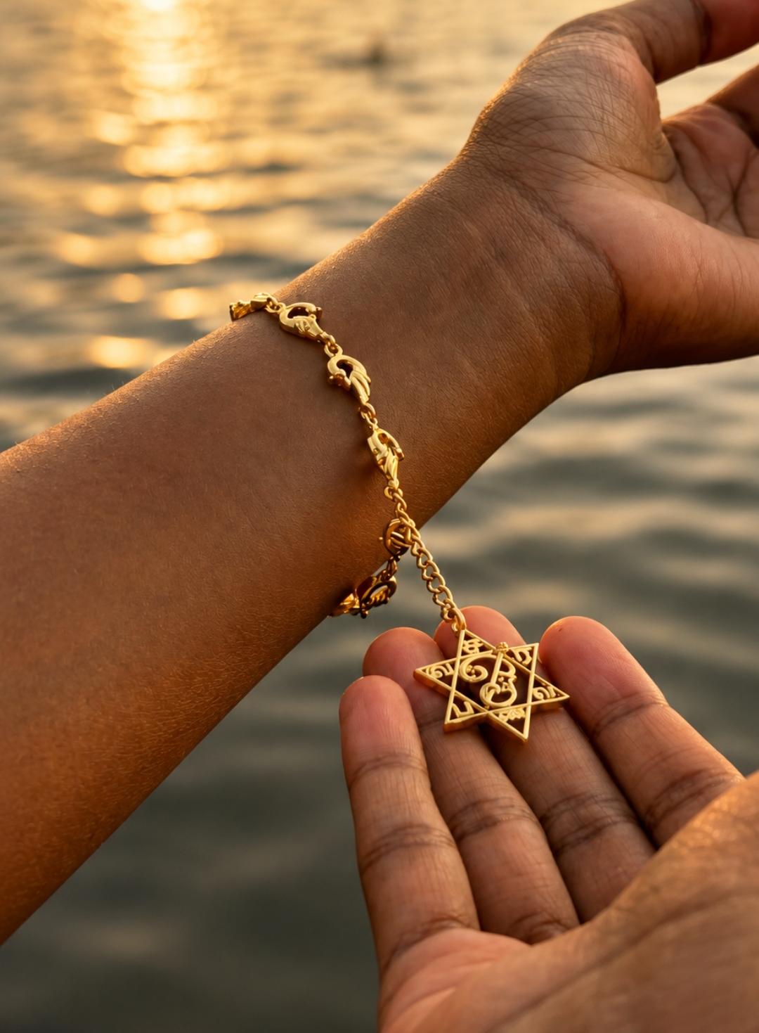 Panchalogam Saravanaba Bracelet {With Gold Plated}