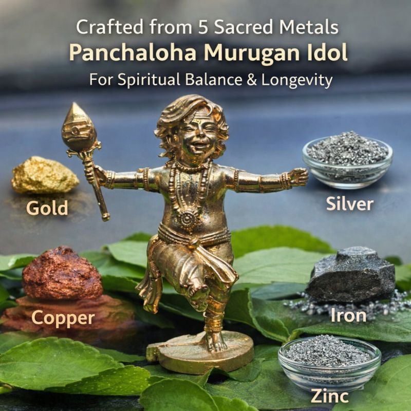 Dancing Panchaloha Murugan Idol